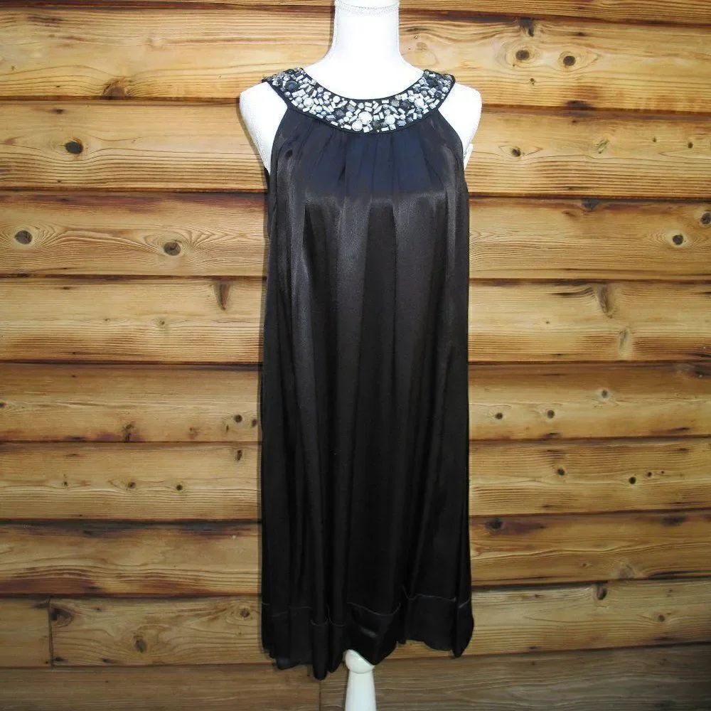NWT French Connection Black Satin Dress
